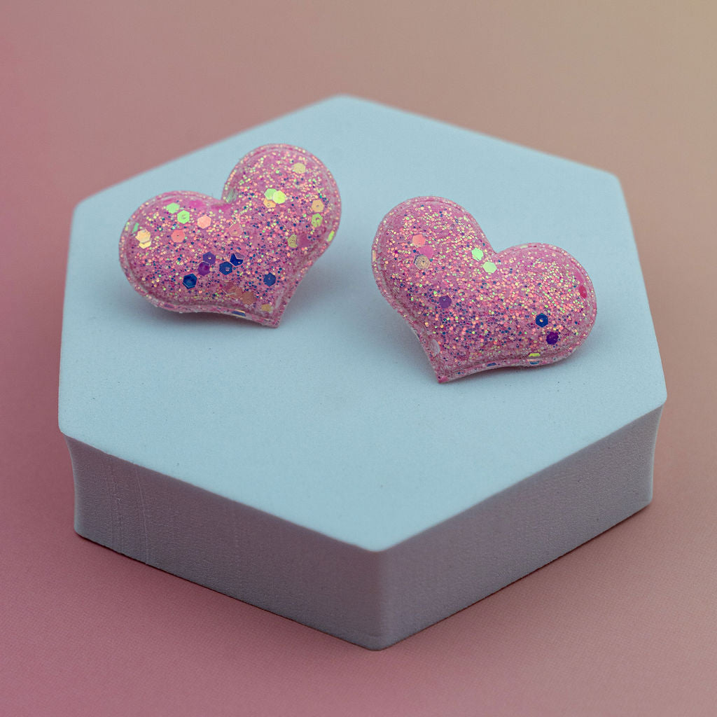 Shimmer Heart Infant Clips