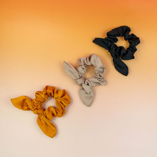 Satin Tie Scrunchies