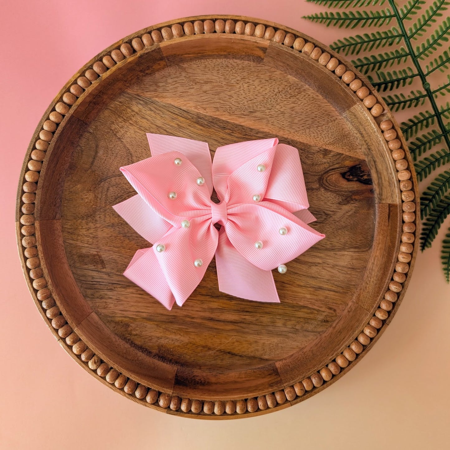 Large Bow with Scattered Pearls