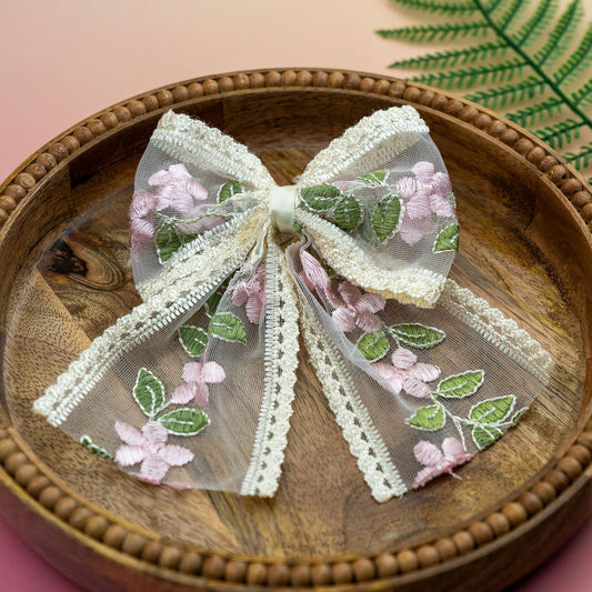 Embroidered Lace Bow