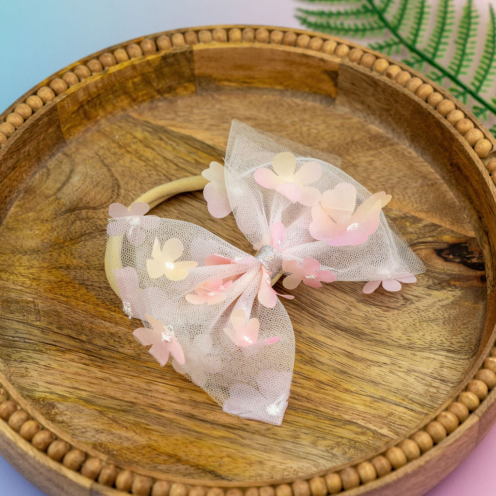 Flower Headband with 3D Flowers